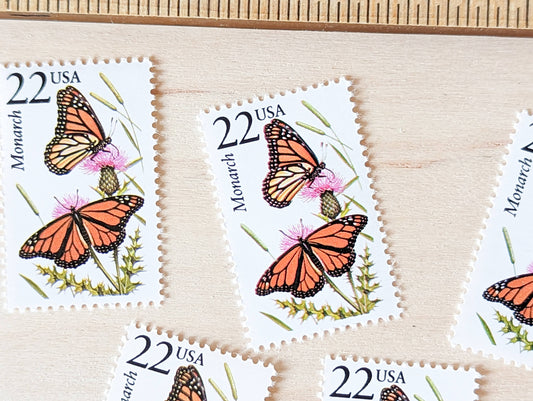 5 Monarch Wildlife Stamps, 22 Cent 1987 Unused Postage Stamps