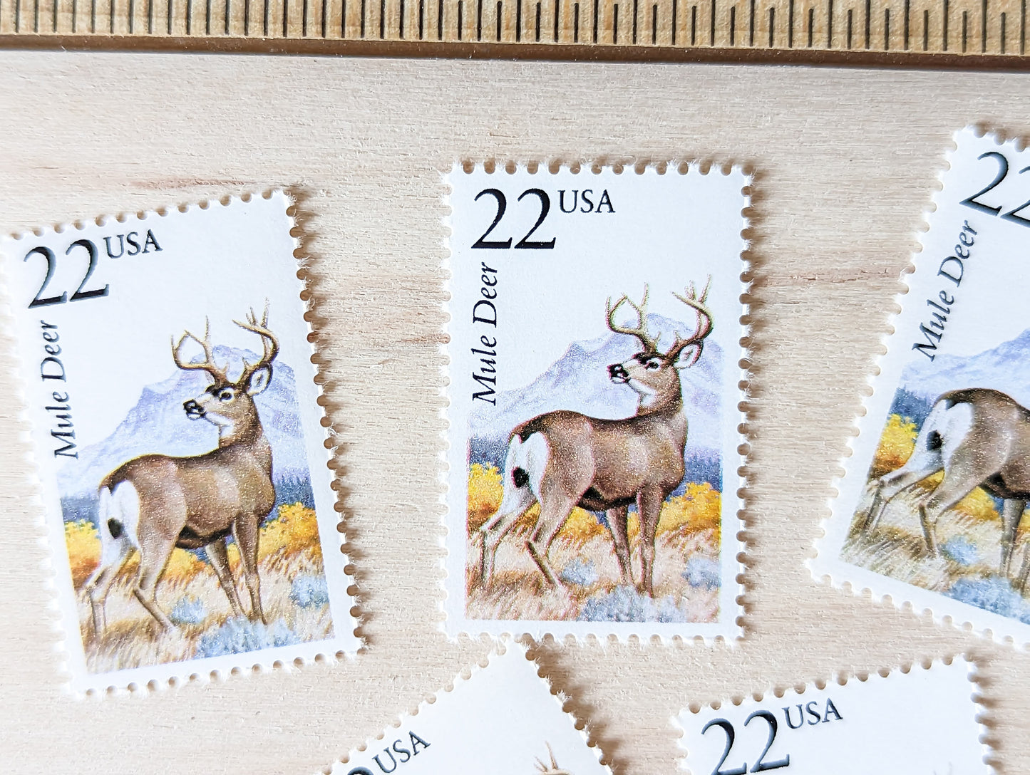 5 Mule Deer Wildlife Stamps, 22 Cent 1987 Unused Postage Stamps