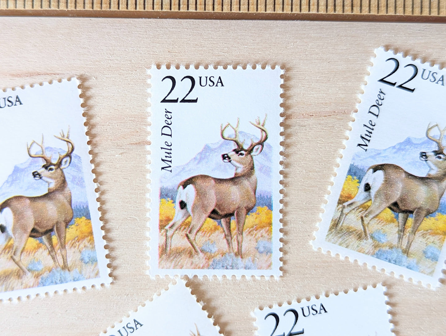 5 Mule Deer Wildlife Stamps, 22 Cent 1987 Unused Postage Stamps