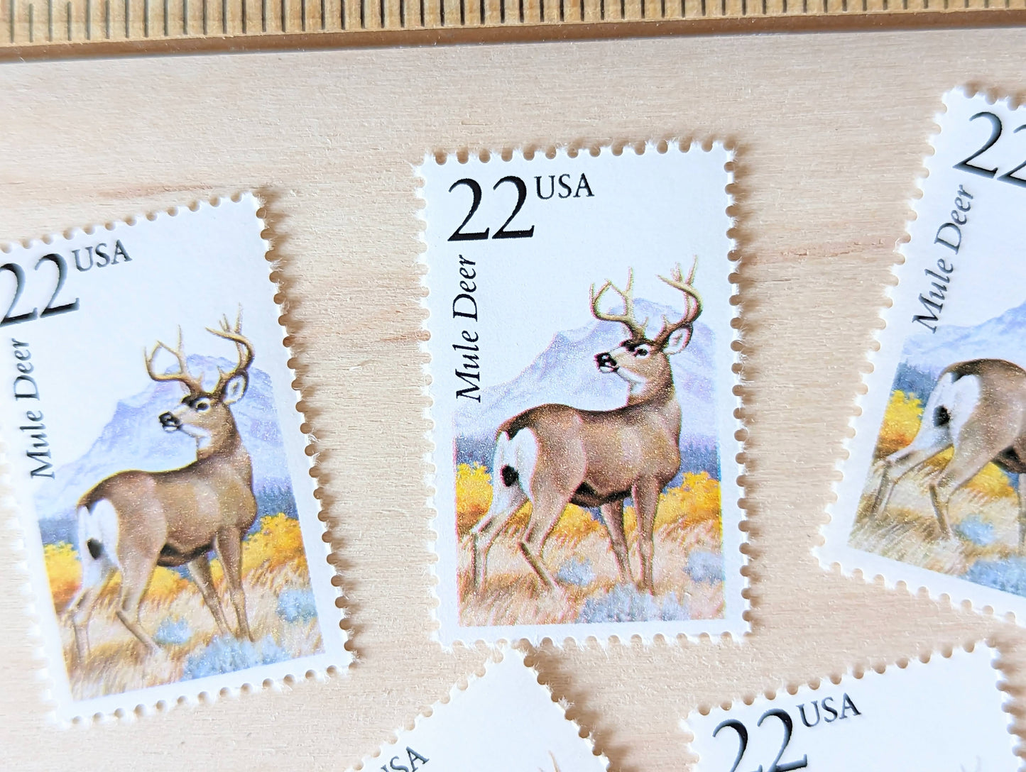 5 Mule Deer Wildlife Stamps, 22 Cent 1987 Unused Postage Stamps