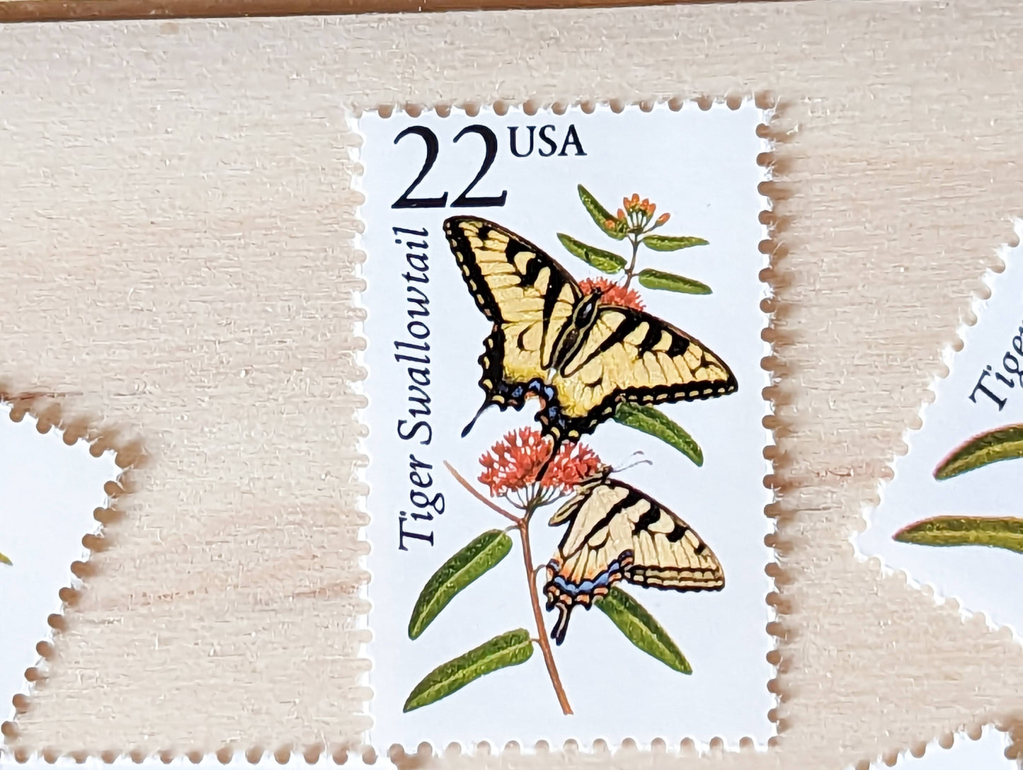 5 Tiger Swallowtail Wildlife Stamps, 22 Cent 1987 Unused Postage Stamps