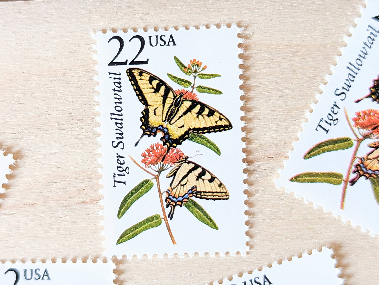 5 Tiger Swallowtail Wildlife Stamps, 22 Cent 1987 Unused Postage Stamps