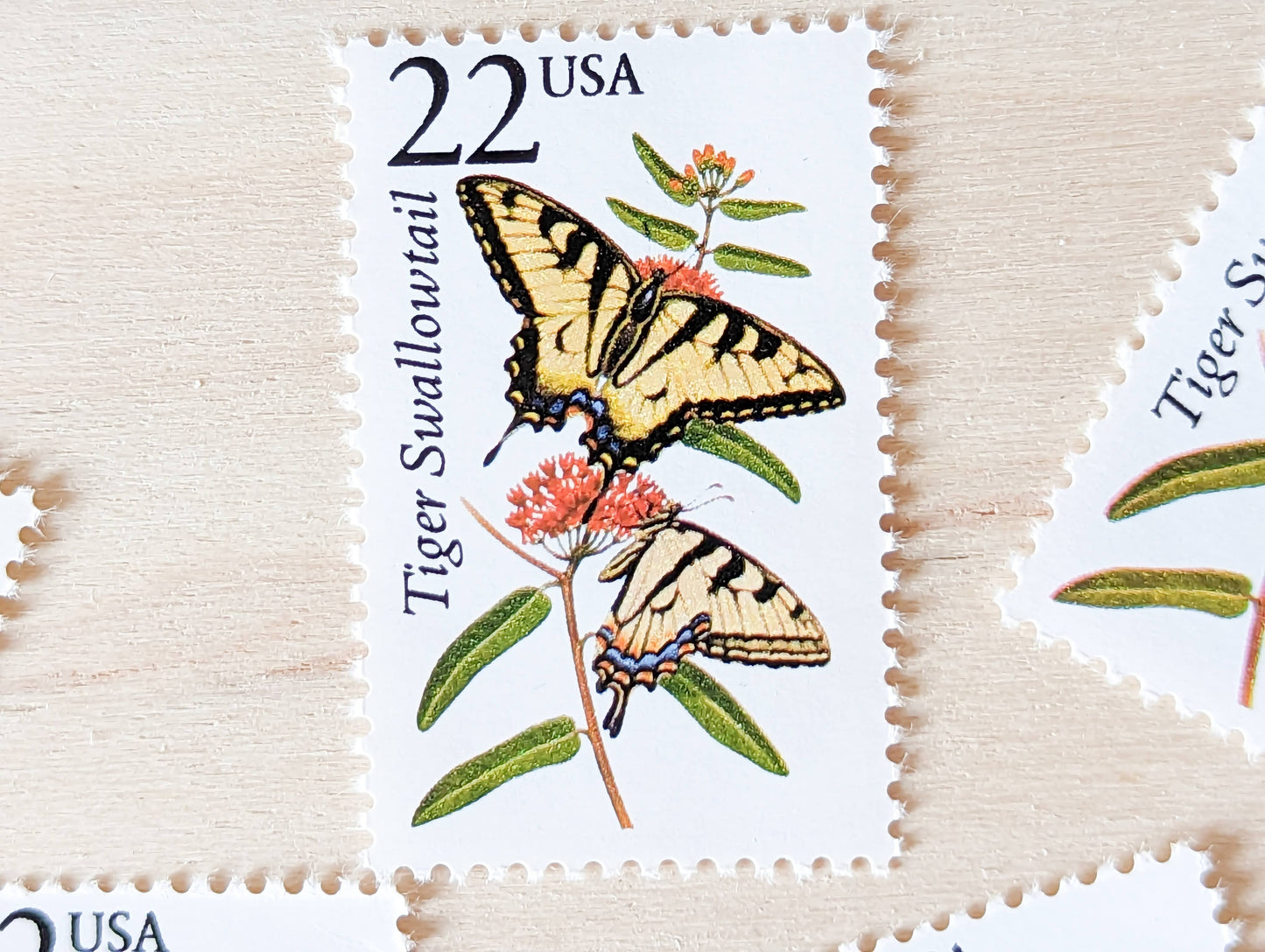 5 Tiger Swallowtail Wildlife Stamps, 22 Cent 1987 Unused Postage Stamps