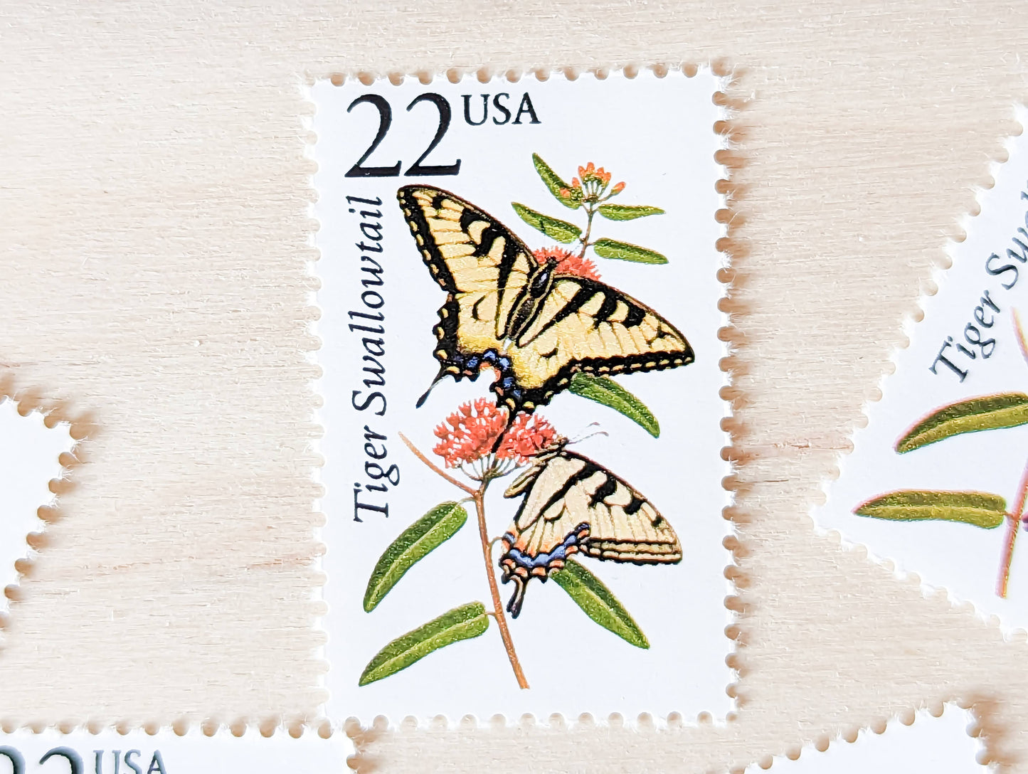 5 Tiger Swallowtail Wildlife Stamps, 22 Cent 1987 Unused Postage Stamps