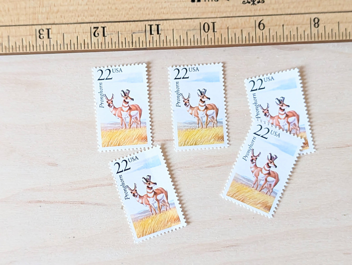 5 Pronghorn Wildlife Stamps, 22 Cent 1987 Unused Postage Stamps