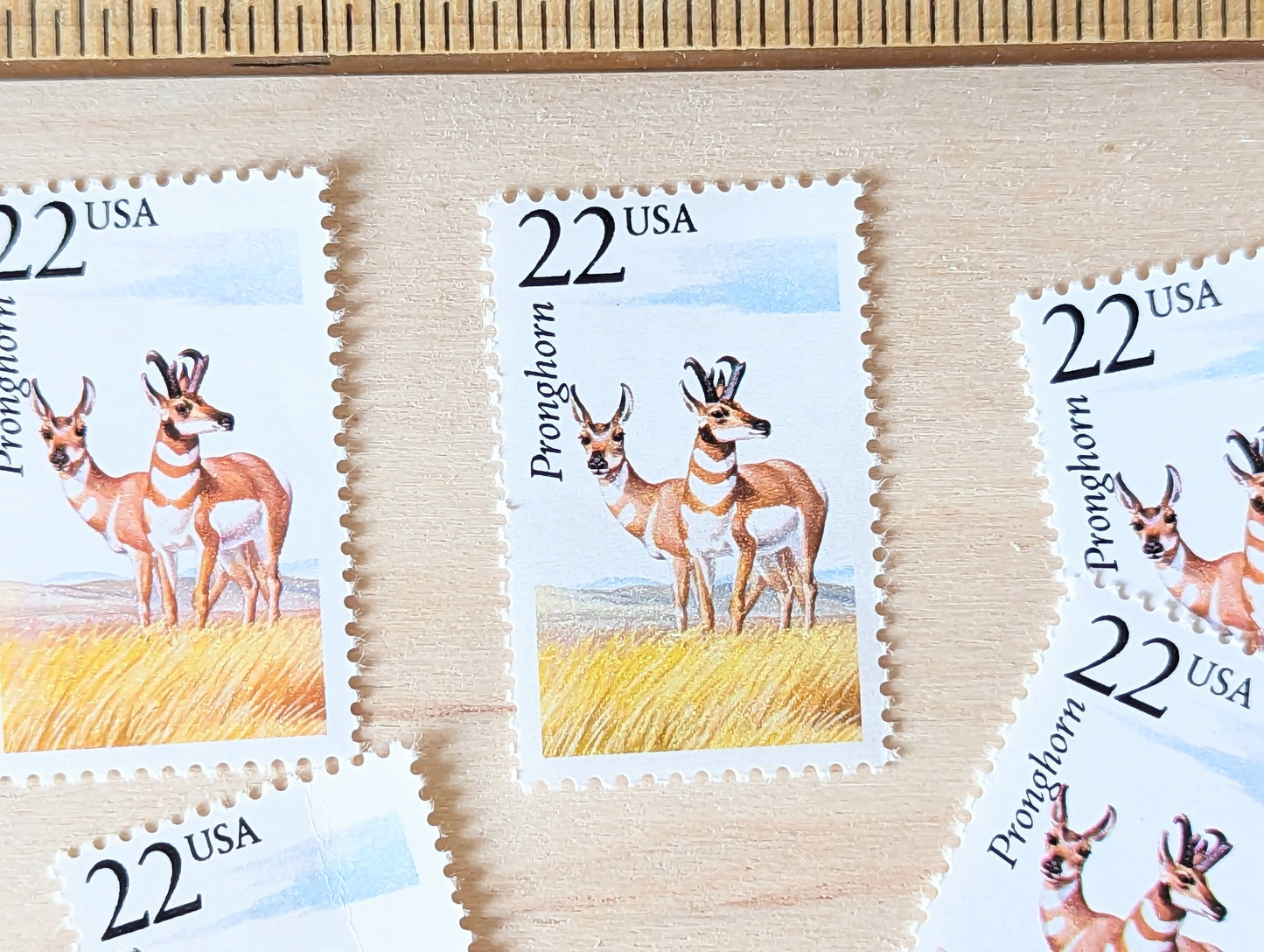 5 Pronghorn Wildlife Stamps, 22 Cent 1987 Unused Postage Stamps