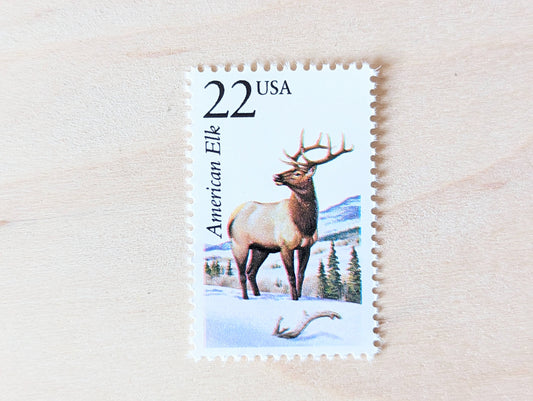 5 American Elk Wildlife Stamps, 22 Cent 1987 Unused Postage Stamps