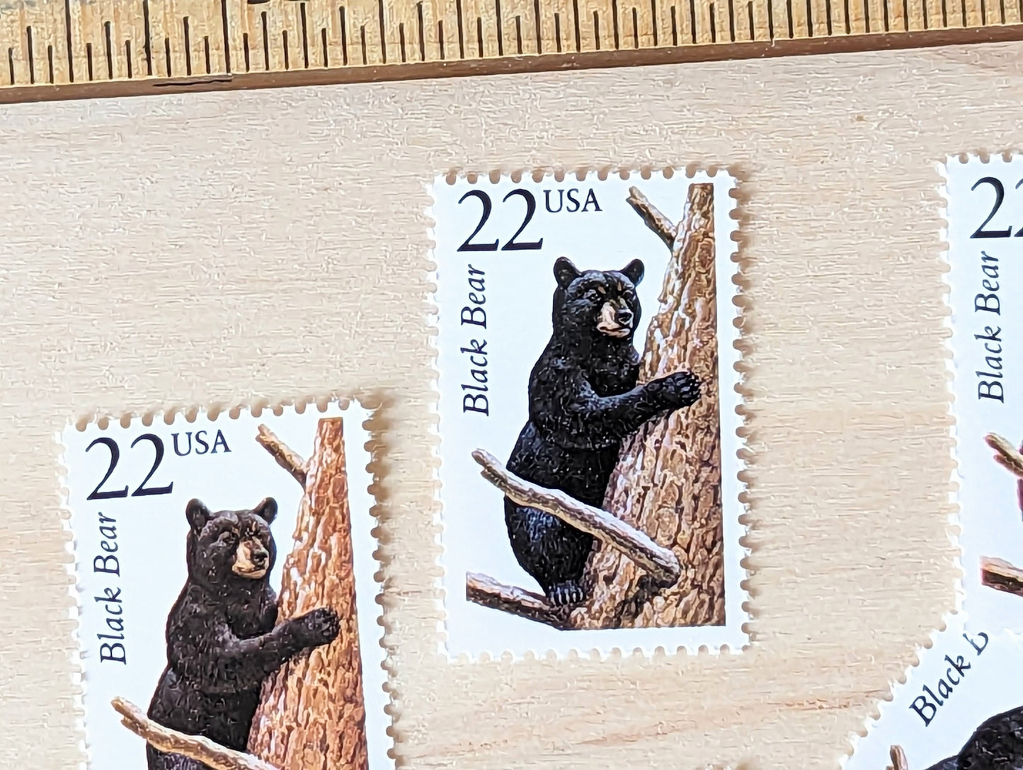 5 Black Bear Wildlife Stamps, 22 Cent 1987 Unused Postage Stamps