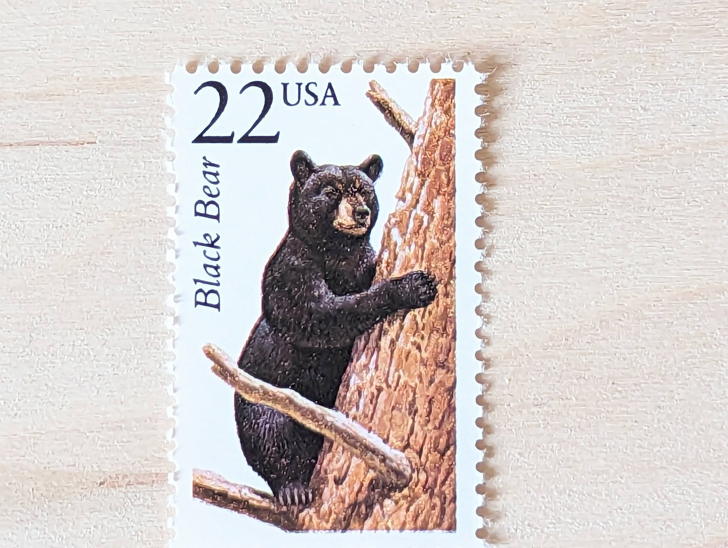 5 Black Bear Wildlife Stamps, 22 Cent 1987 Unused Postage Stamps