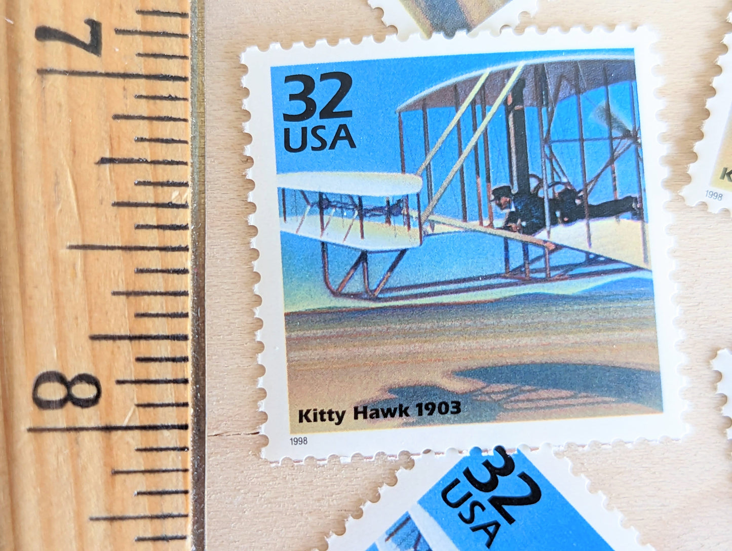 5 Kitty Hawk Stamps, 32 Cent, 1998, 1900s Celebrate the Century, Unused Postage Stamps