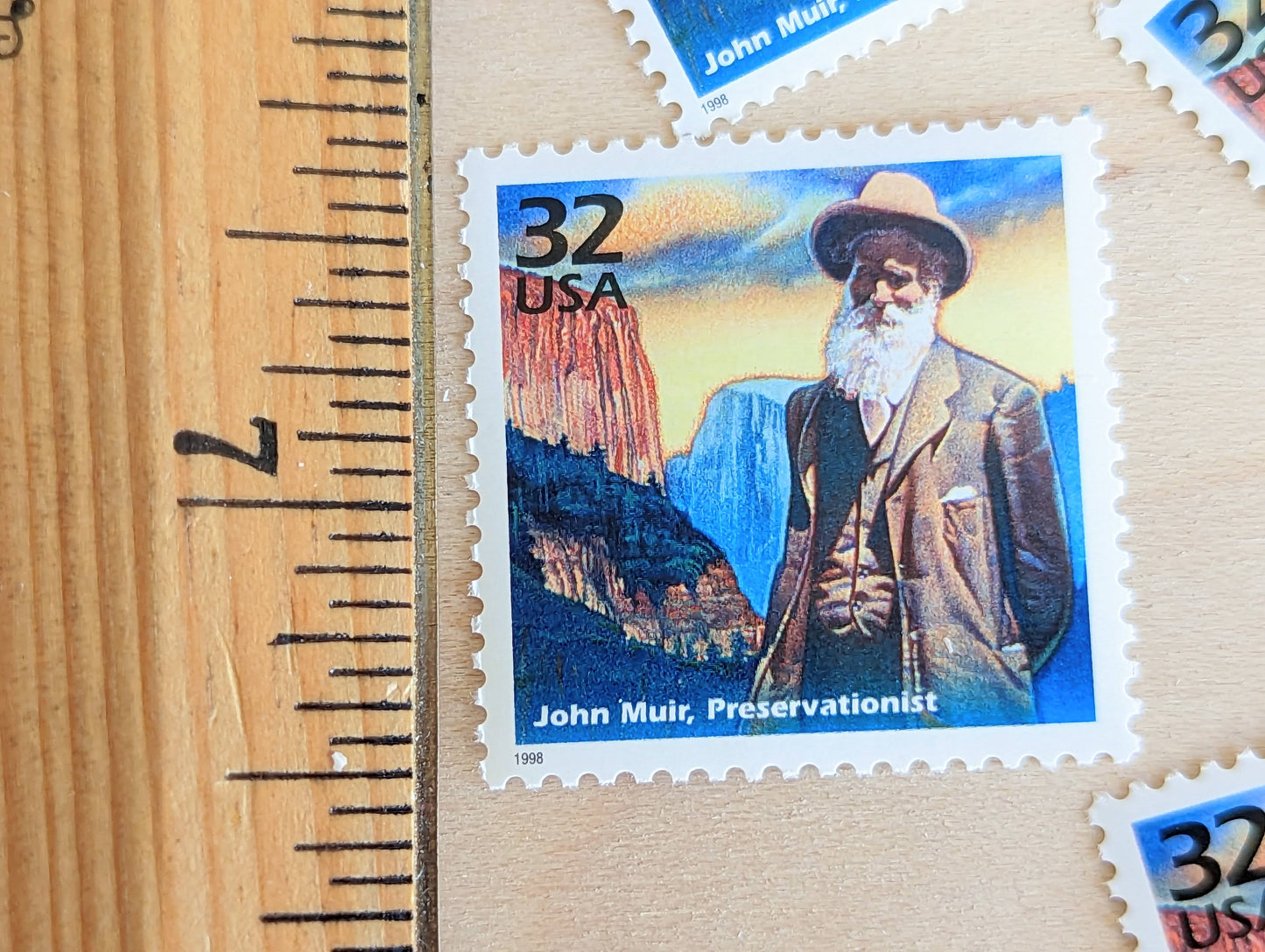 5 John Muir, 32 Cent, 1998, 1900s Celebrate The Century, Unused Postage Stamps