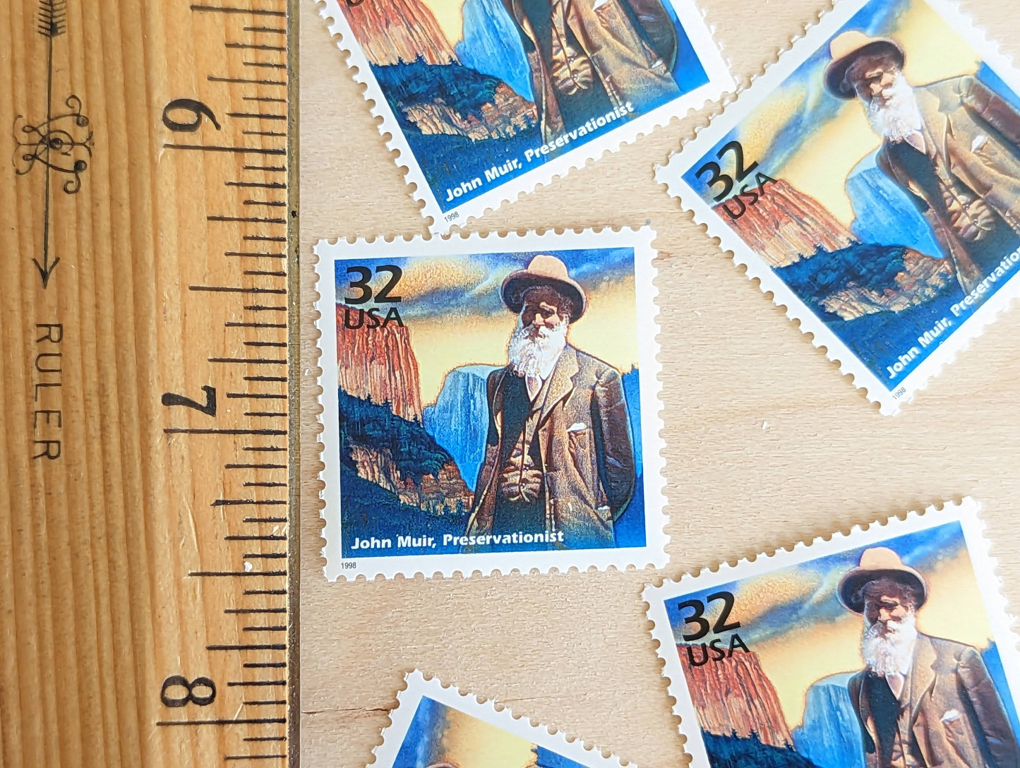 5 John Muir, 32 Cent, 1998, 1900s Celebrate The Century, Unused Postage Stamps