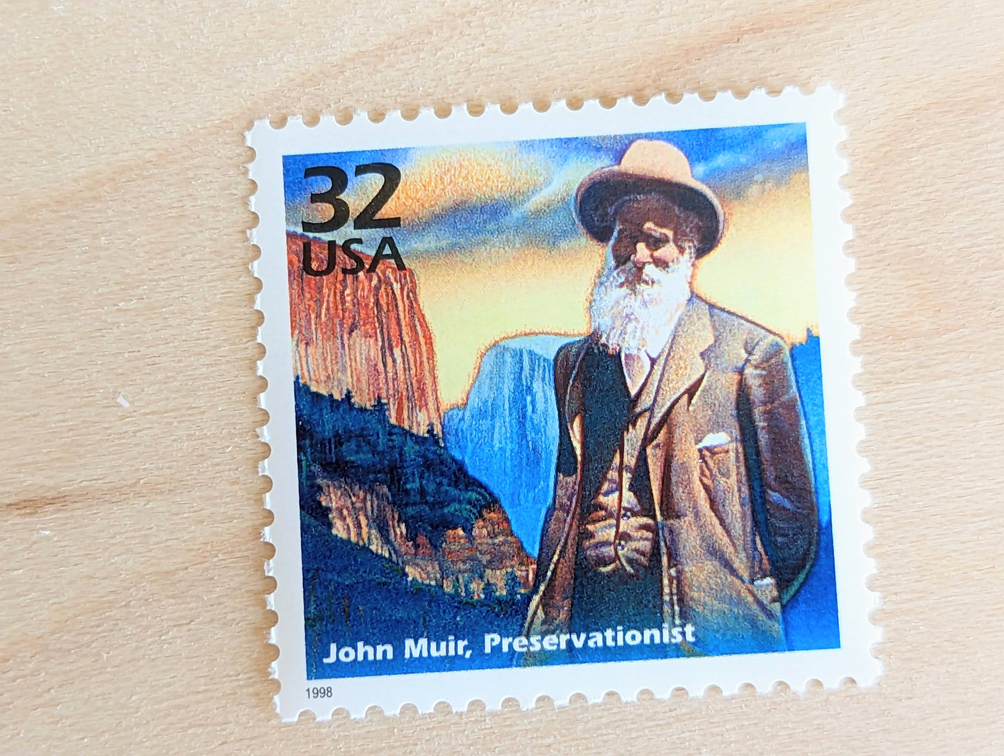 5 John Muir, 32 Cent, 1998, 1900s Celebrate The Century, Unused Postage Stamps