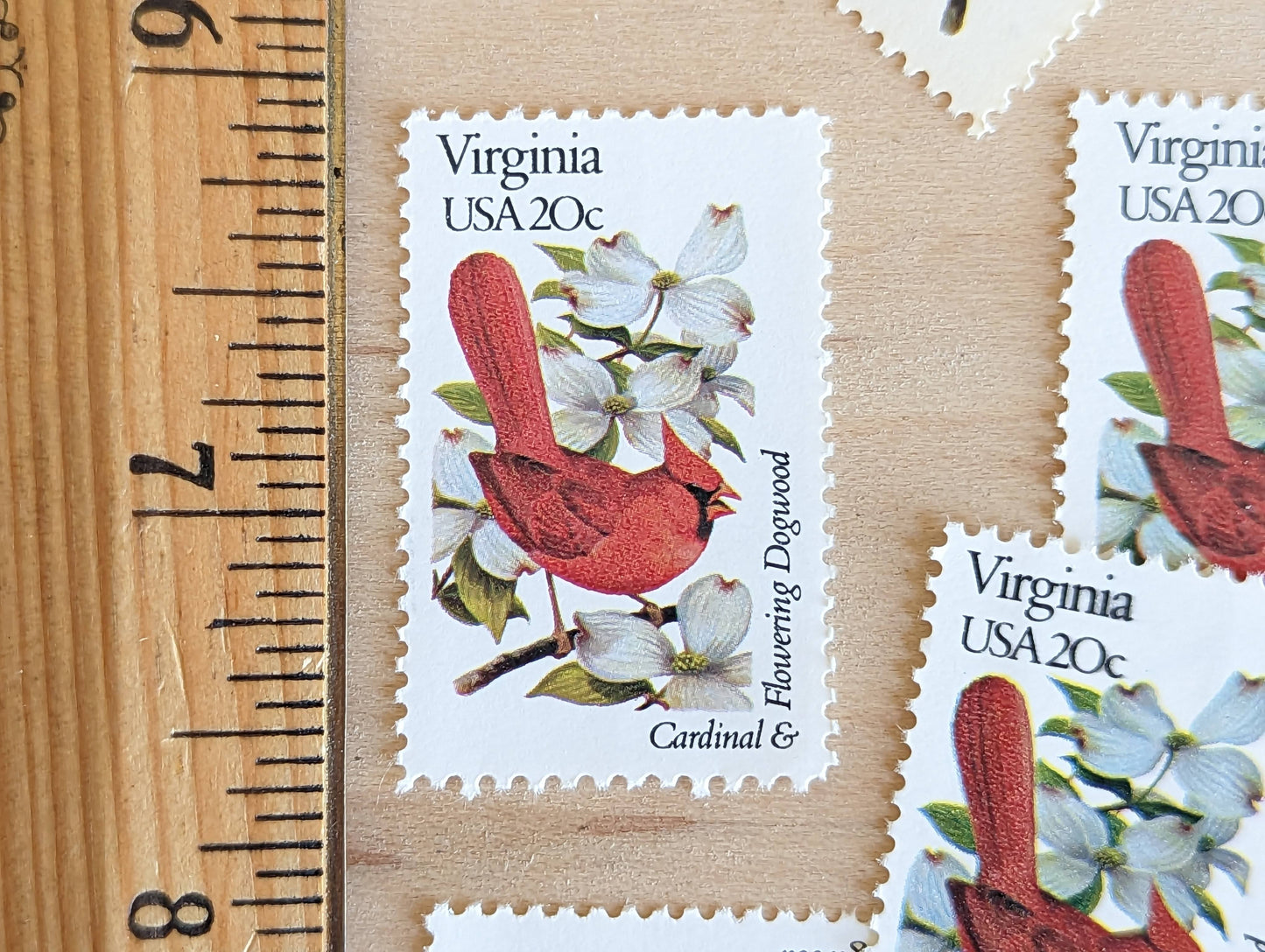 5 Virginia State Stamp, 20 Cent, 1982, State Bird and Flower, Unused Postage Stamps