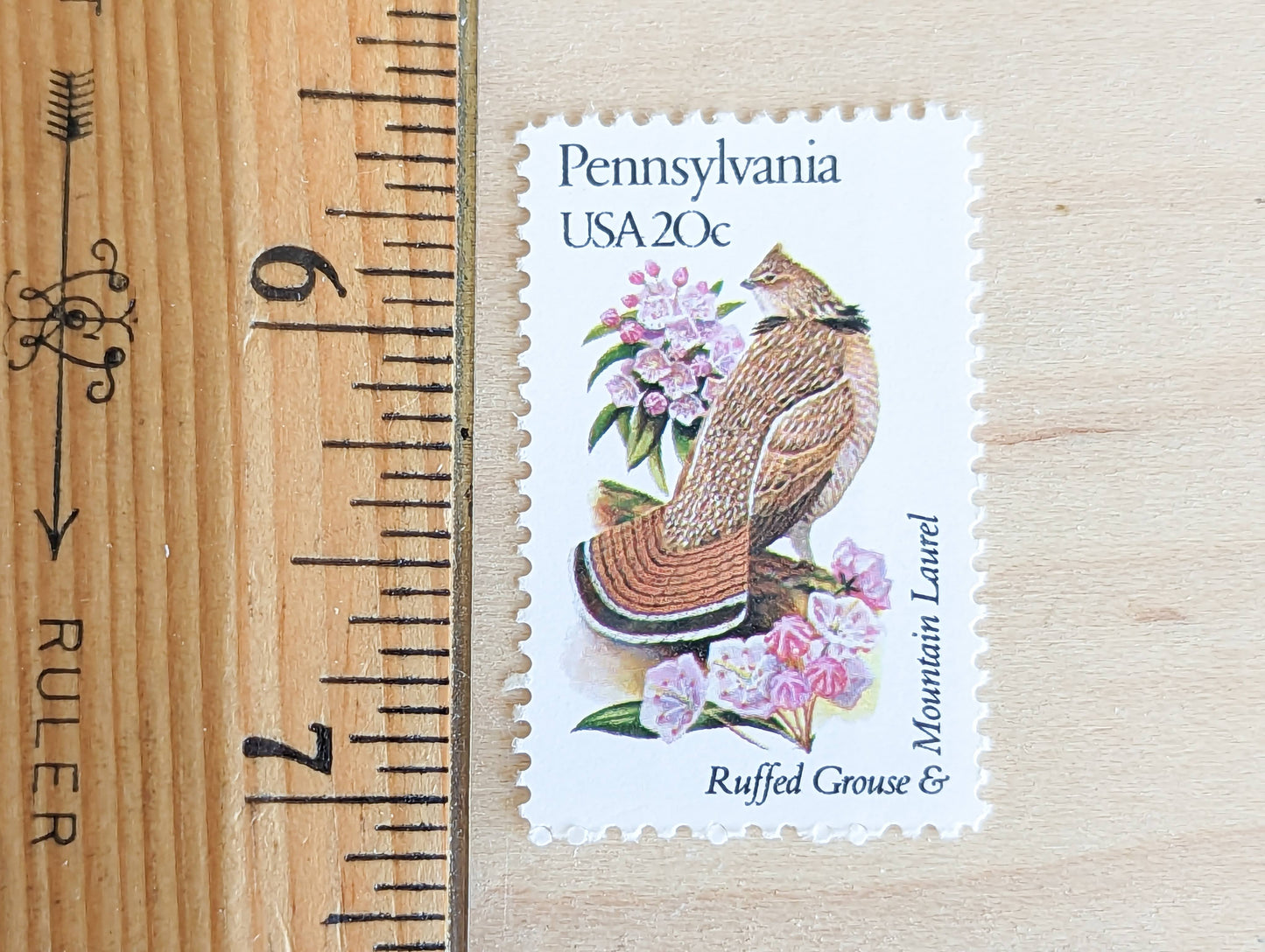 5 Pennsylvania State Stamp, 20 Cent, 1982, State Bird and Flower, Unused Postage Stamps