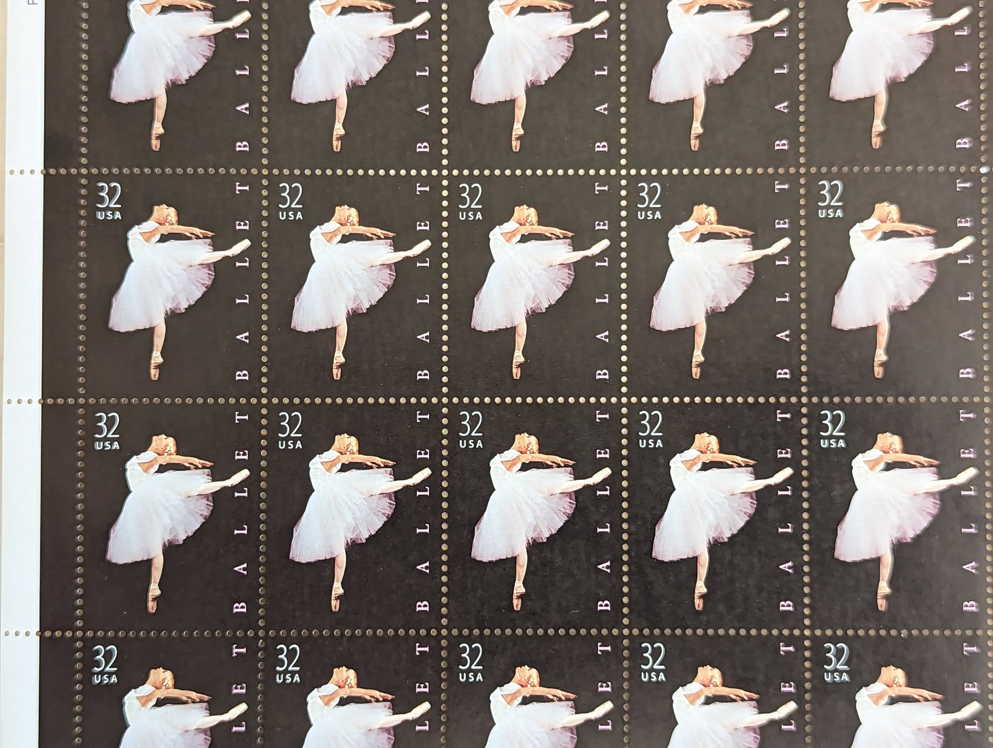Ballet, Vintage Unused USPS 32 Cent Postage Stamps, American Ballet Stamps, 1998, Gummed