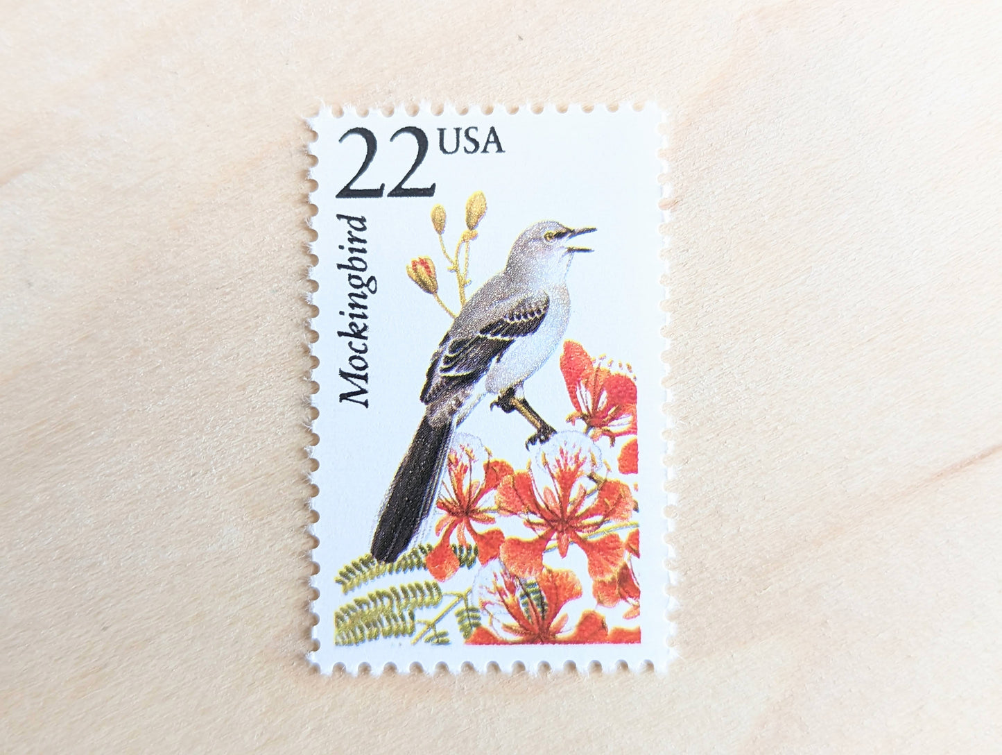 5 Mockingbird, 22 Cent, 1987, Unused Postage Stamps