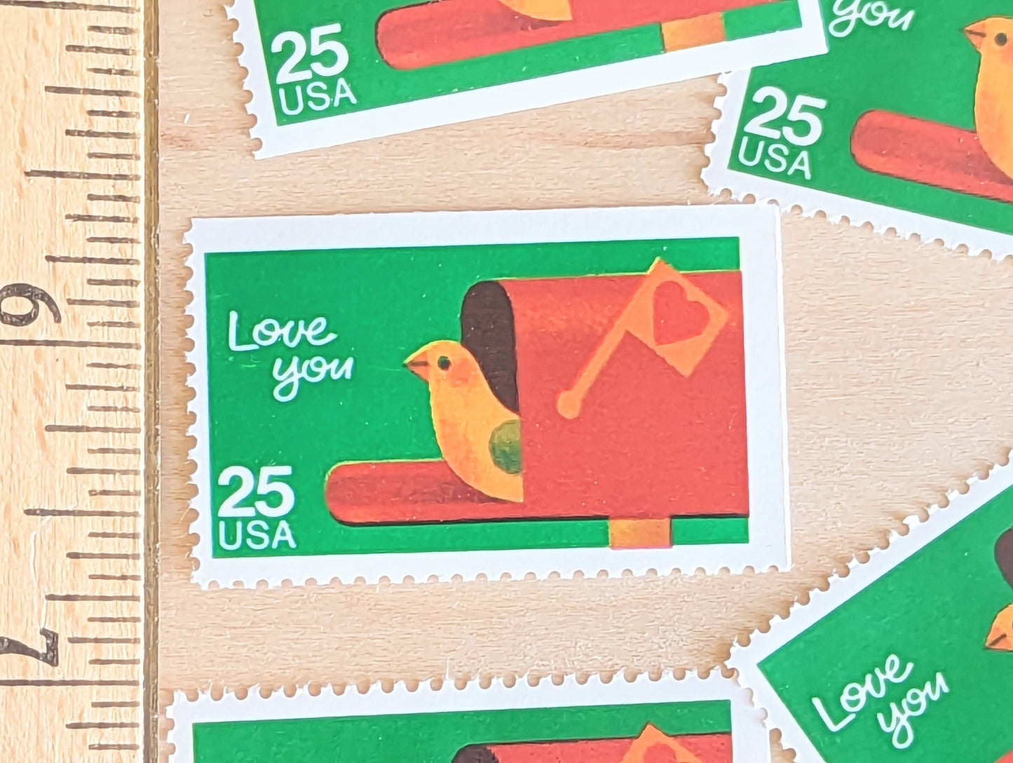 5 Love You Stamps, 25 Cent 1988 Unused Postage Stamps