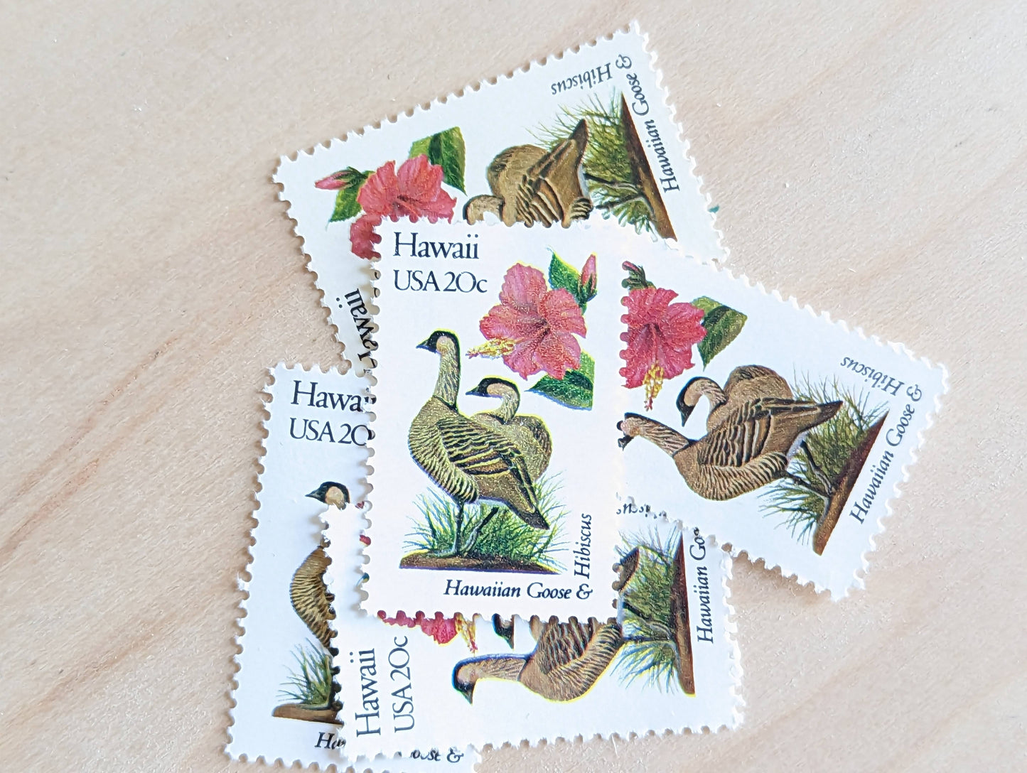 5 Hawaii State Bird and Flower, 20 Cent, 1982, Unused Postage Stamps