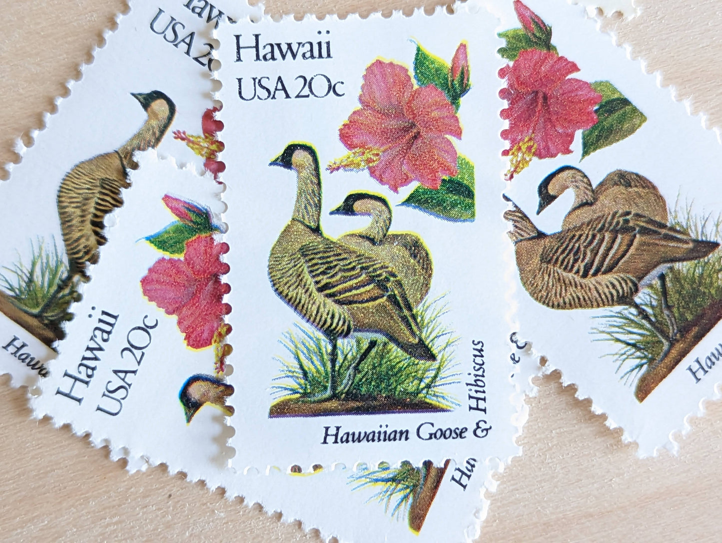 5 Hawaii State Bird and Flower, 20 Cent, 1982, Unused Postage Stamps