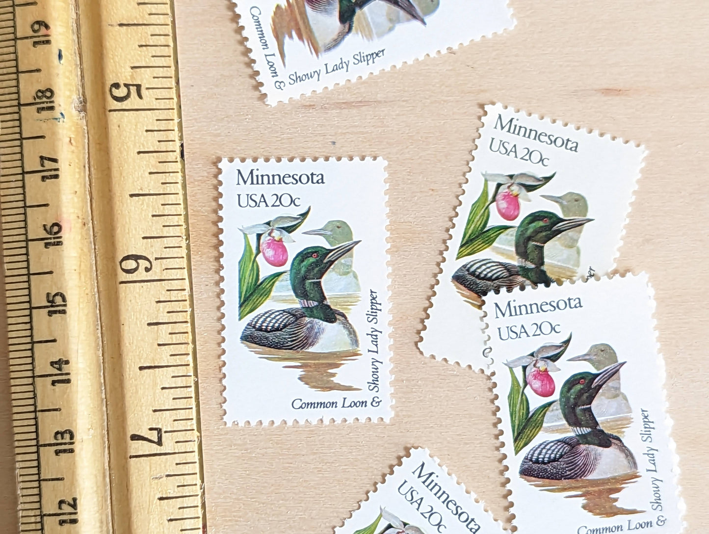 5 Minnesota State Bird and Flower, 20 Cent, 1982, Unused Postage Stamps