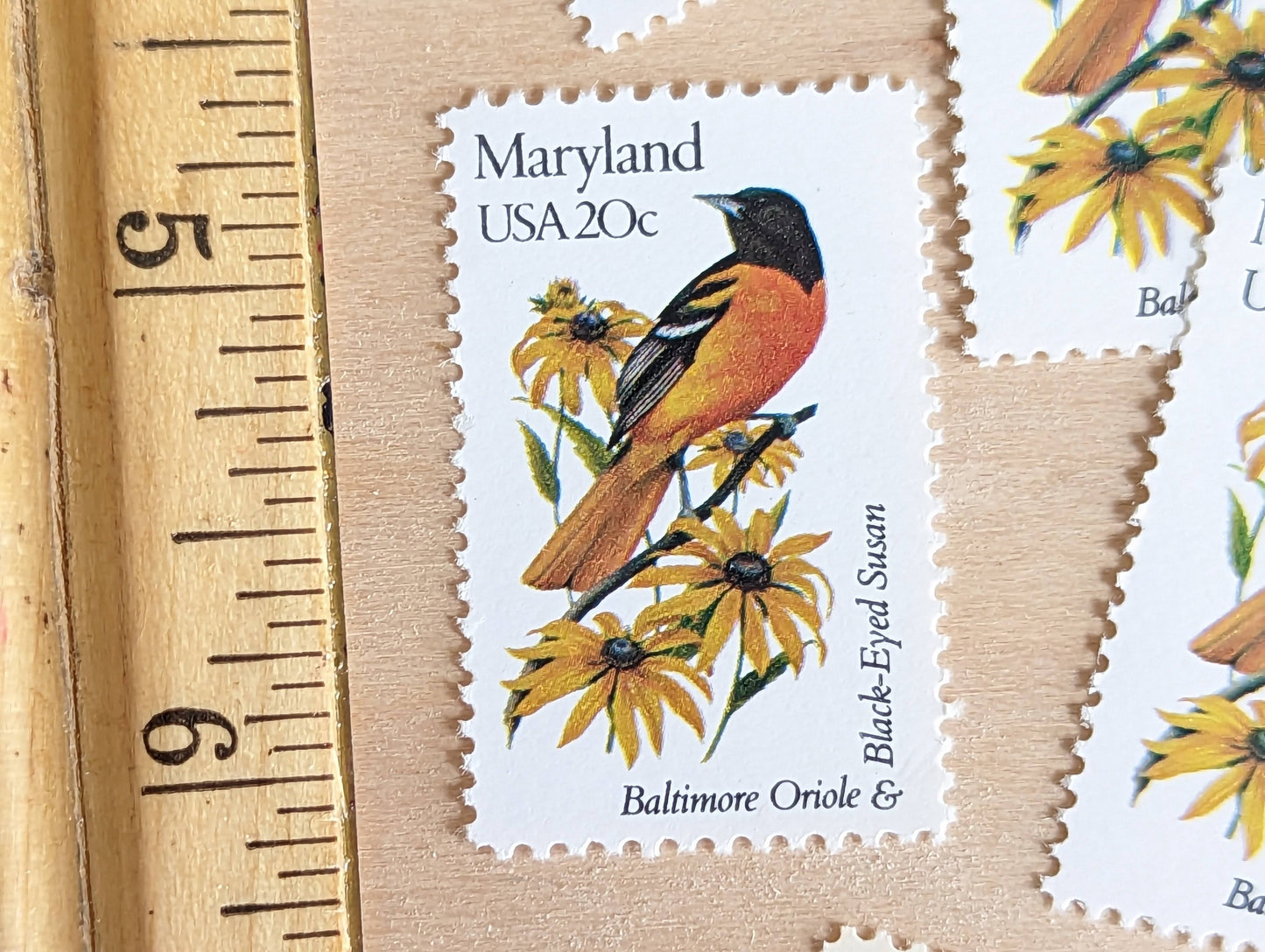 5 Maryland State Bird and Flower, 20 Cent, 1982, Unused Postage Stamps