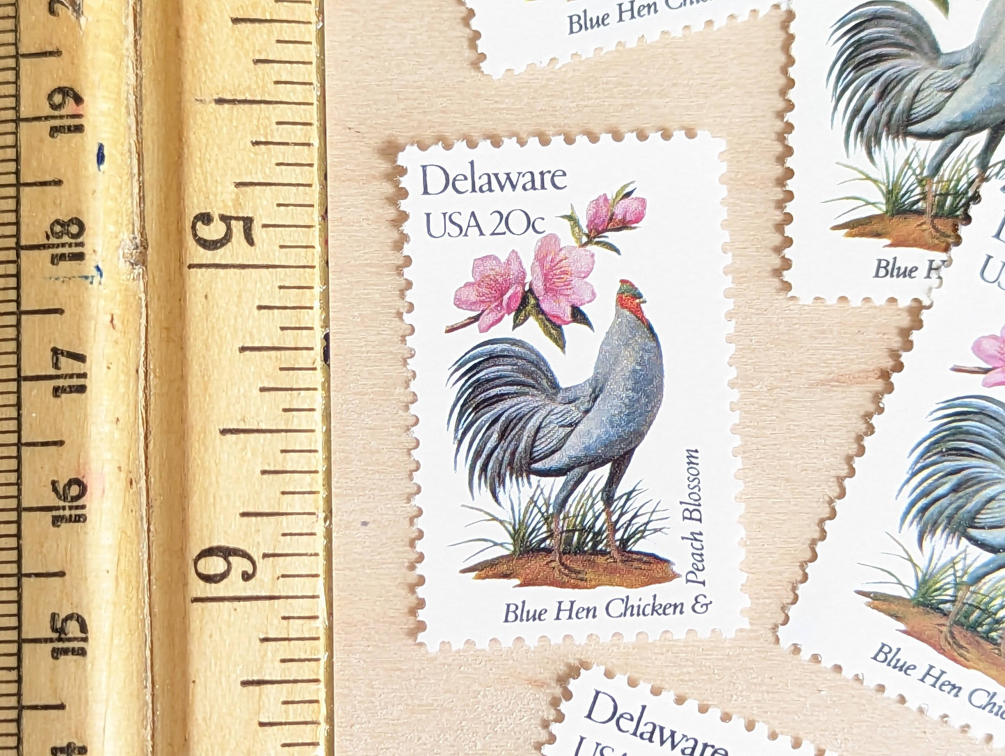 5 Delaware State Bird and Flower, 20 Cent, 1982, Unused Postage Stamps