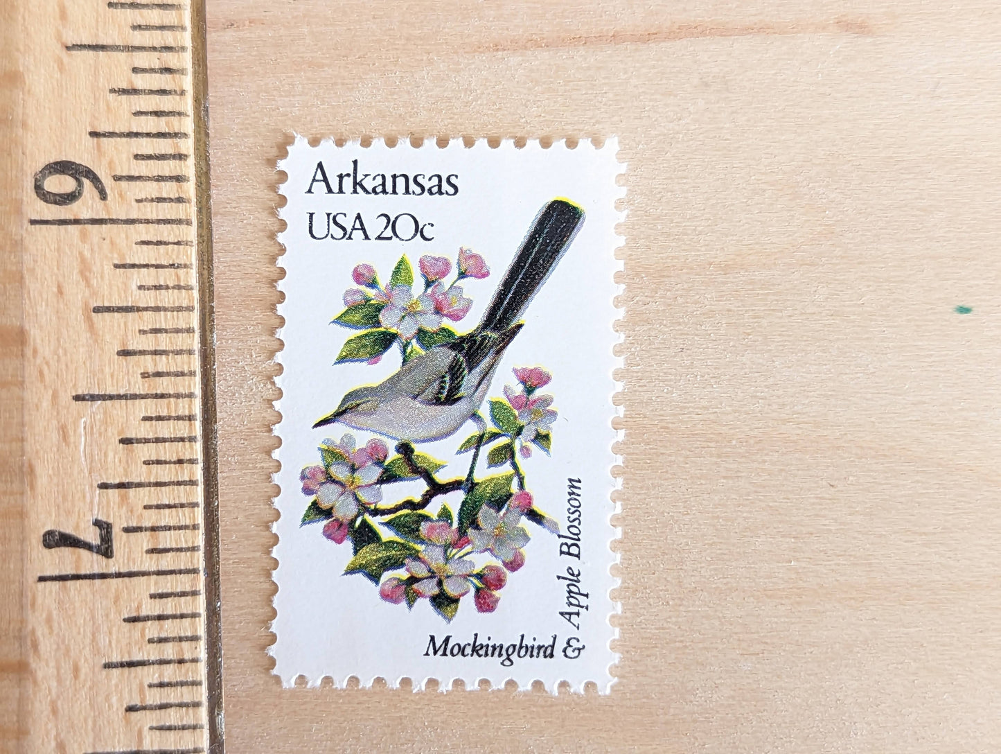 5 Arkansas State Bird and Flower, 20 Cent, 1982, Unused Postage Stamps