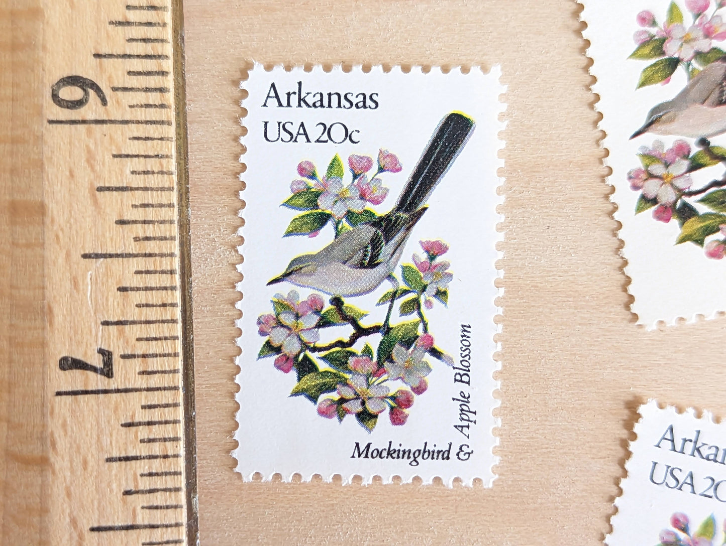 5 Arkansas State Bird and Flower, 20 Cent, 1982, Unused Postage Stamps