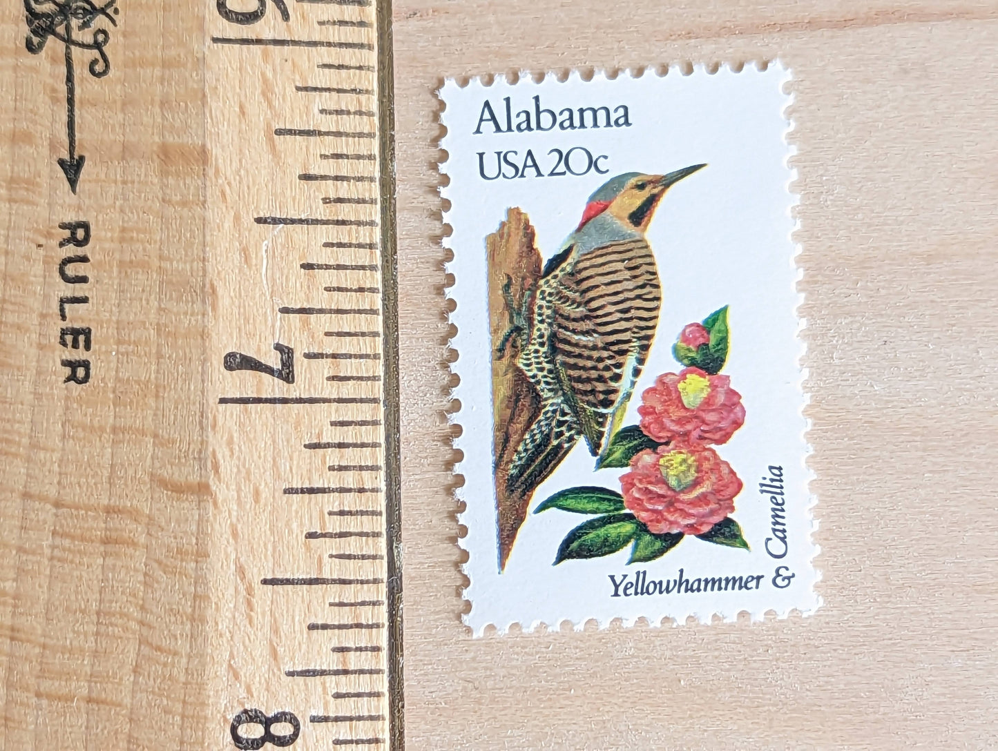 5 Alabama State Bird and Flower, 20 Cent, 1982, Unused Postage Stamps