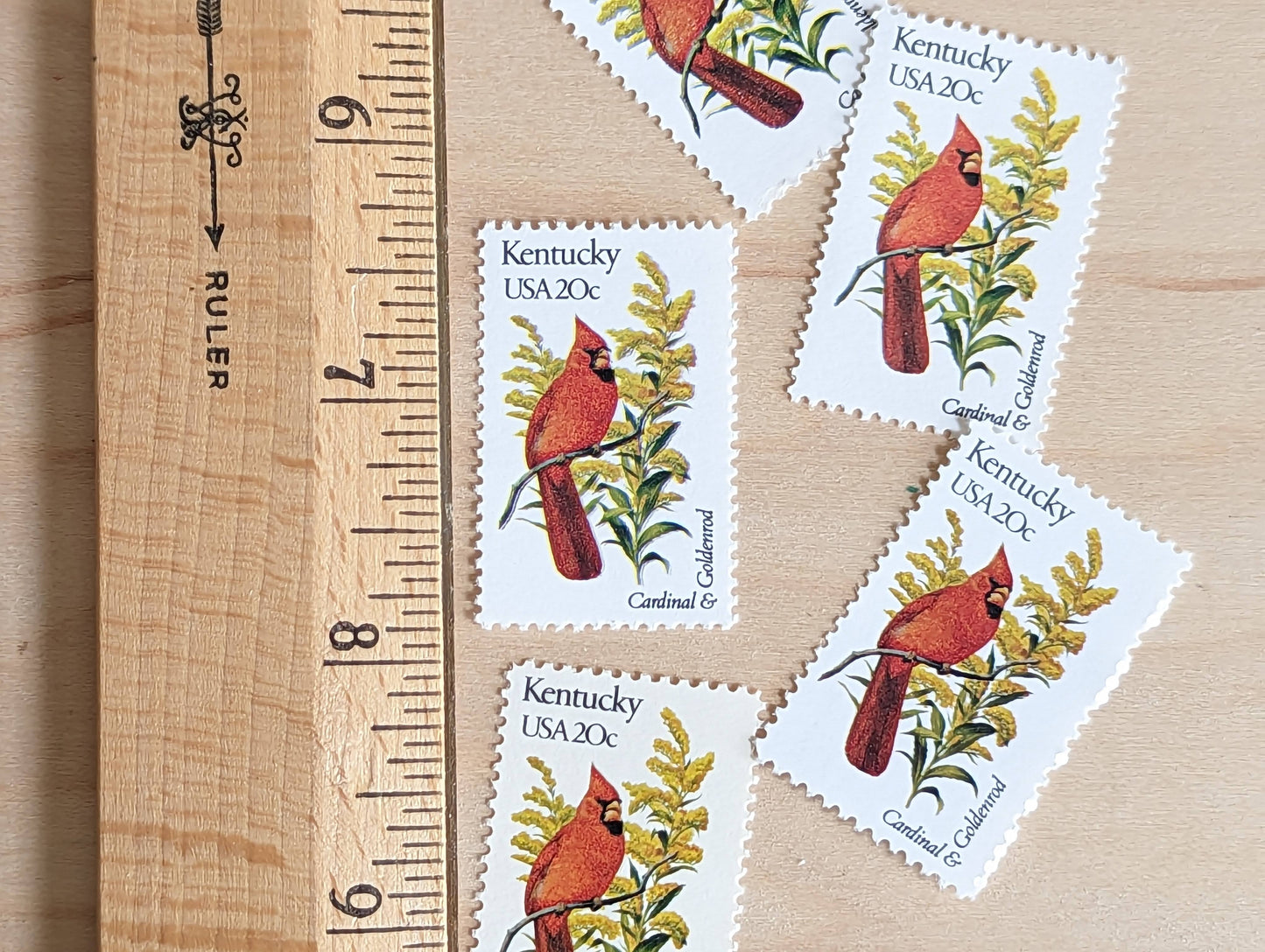 5 Kentucky State Bird and Flower, 20 Cent, 1982, Unused Postage Stamps