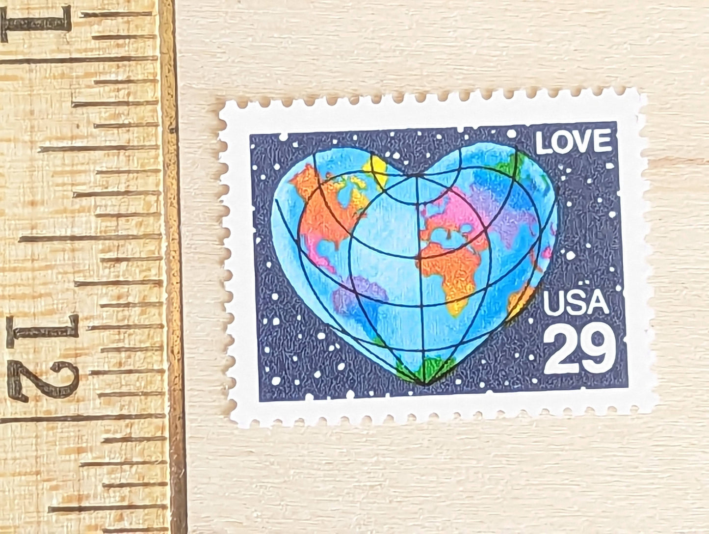 Set of 10 Earth Love Stamps, 29 cent stamps, 1991 Unused USPS Postage Stamps