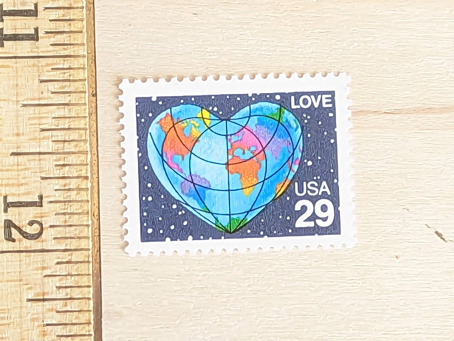 Set of 10 Earth Love Stamps, 29 cent stamps, 1991 Unused USPS Postage Stamps