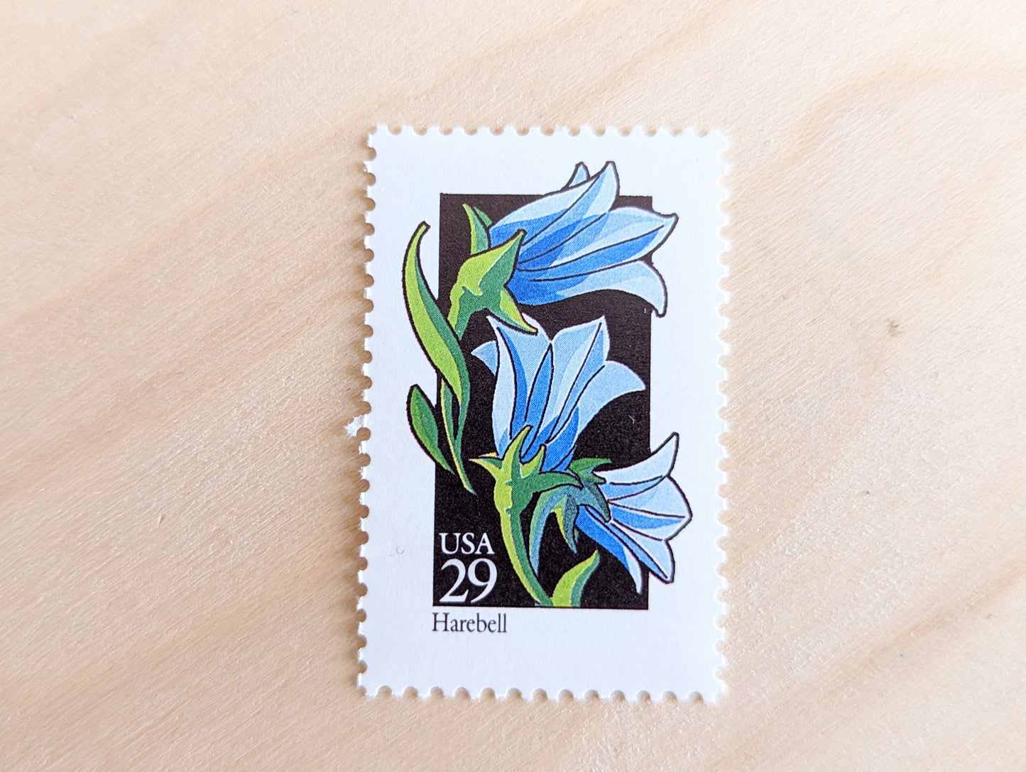 Set of 5 Harebell Wildflower Stamps, 29 cent stamps, 1992 Unused USPS Postage Stamps