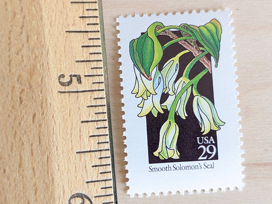 Set of 5 Smooth Solomon's Seal Wildflower Stamps, 29 cent stamps, 1992 Unused USPS Postage Stamps