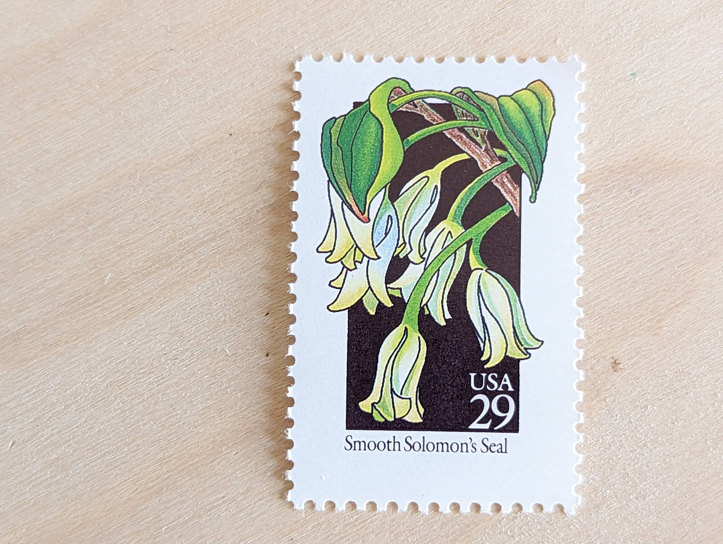 Set of 5 Smooth Solomon's Seal Wildflower Stamps, 29 cent stamps, 1992 Unused USPS Postage Stamps