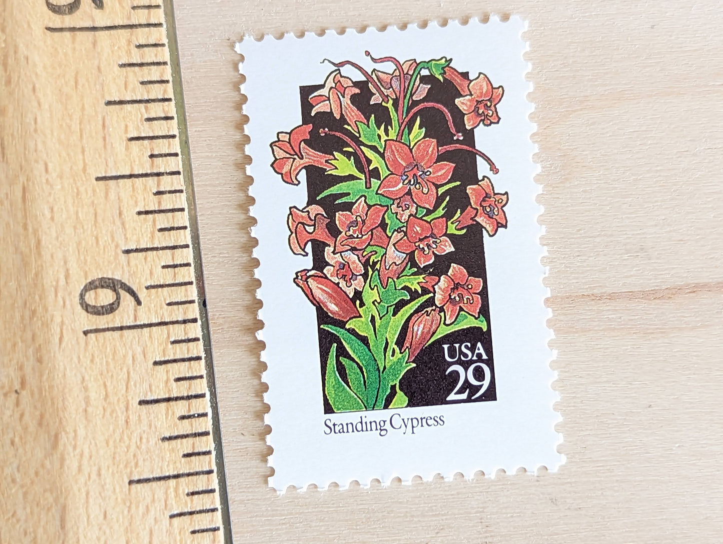 Set of 5 Standing Cypress Wildflower Stamps, 29 cent stamps, 1992 Unused USPS Postage Stamp