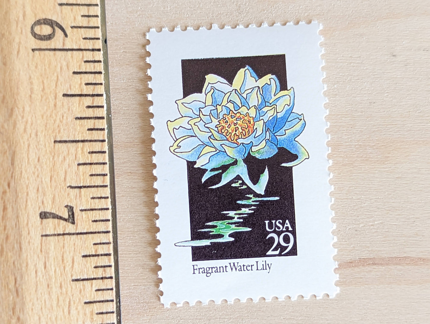 Set of 5 Fragrant Water Lily Wildflower Stamps, 29 cent stamps, 1992 Unused USPS Postage Stamps