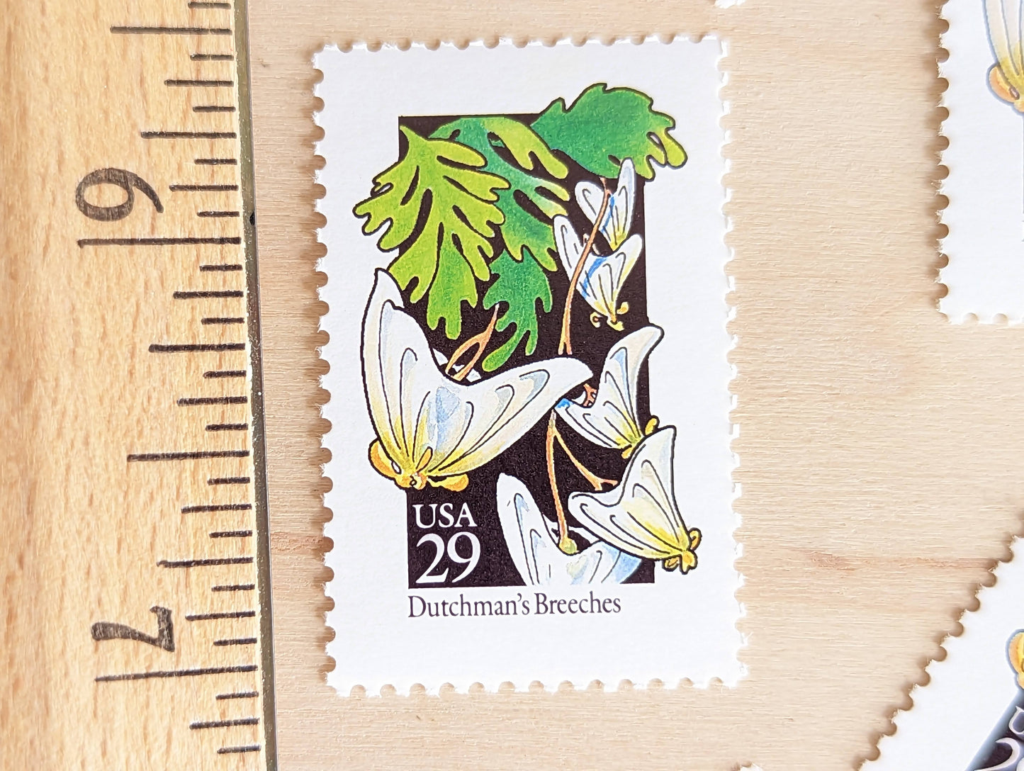 Set of 5 Dutchmen's Breeches Wildflower Stamps, 29 cent stamps, 1992 Unused USPS Postage Stamps