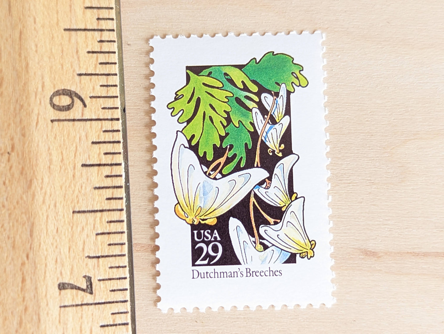 Set of 5 Dutchmen's Breeches Wildflower Stamps, 29 cent stamps, 1992 Unused USPS Postage Stamps