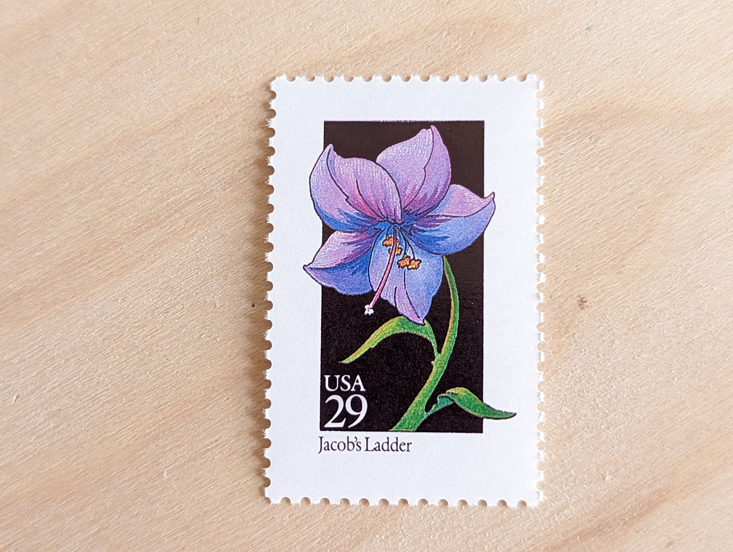 Set of 5 Jacob's Ladder Wildflower Stamps, 29 cent stamps, 1992 Unused USPS Postage Stamps