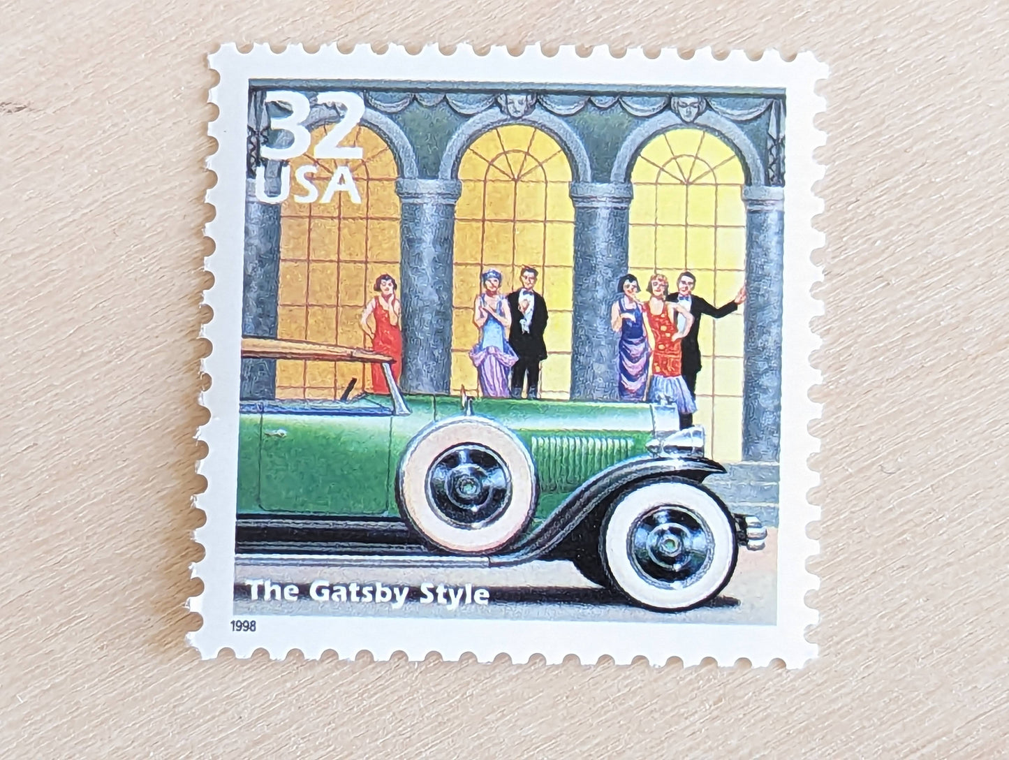 5 The Great Gatsby, 32 Cent, 1998, 1920s Celebrate The Century, Unused Postage Stamps