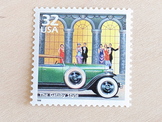 5 The Great Gatsby, 32 Cent, 1998, 1920s Celebrate The Century, Unused Postage Stamps