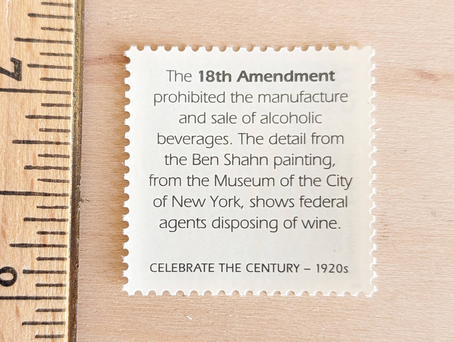 5 The 18th Amendment, 32 Cent, 1998, Prohibition 1920s Celebrate The Century, Unused Postage Stamps