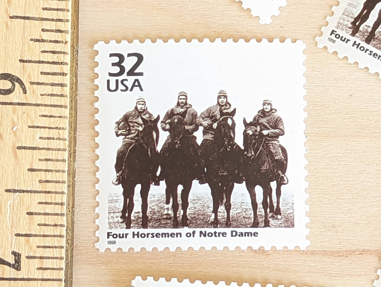 5 Notre Dame's Four Horsemen, 32 Cent, 1998, 1920s Celebrate The Century, Unused Postage Stamps