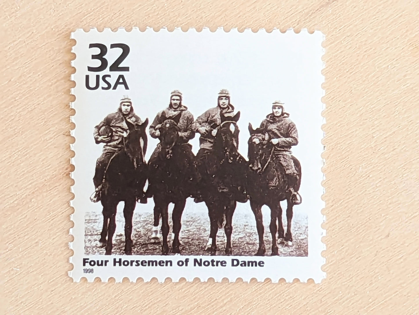 5 Notre Dame's Four Horsemen, 32 Cent, 1998, 1920s Celebrate The Century, Unused Postage Stamps