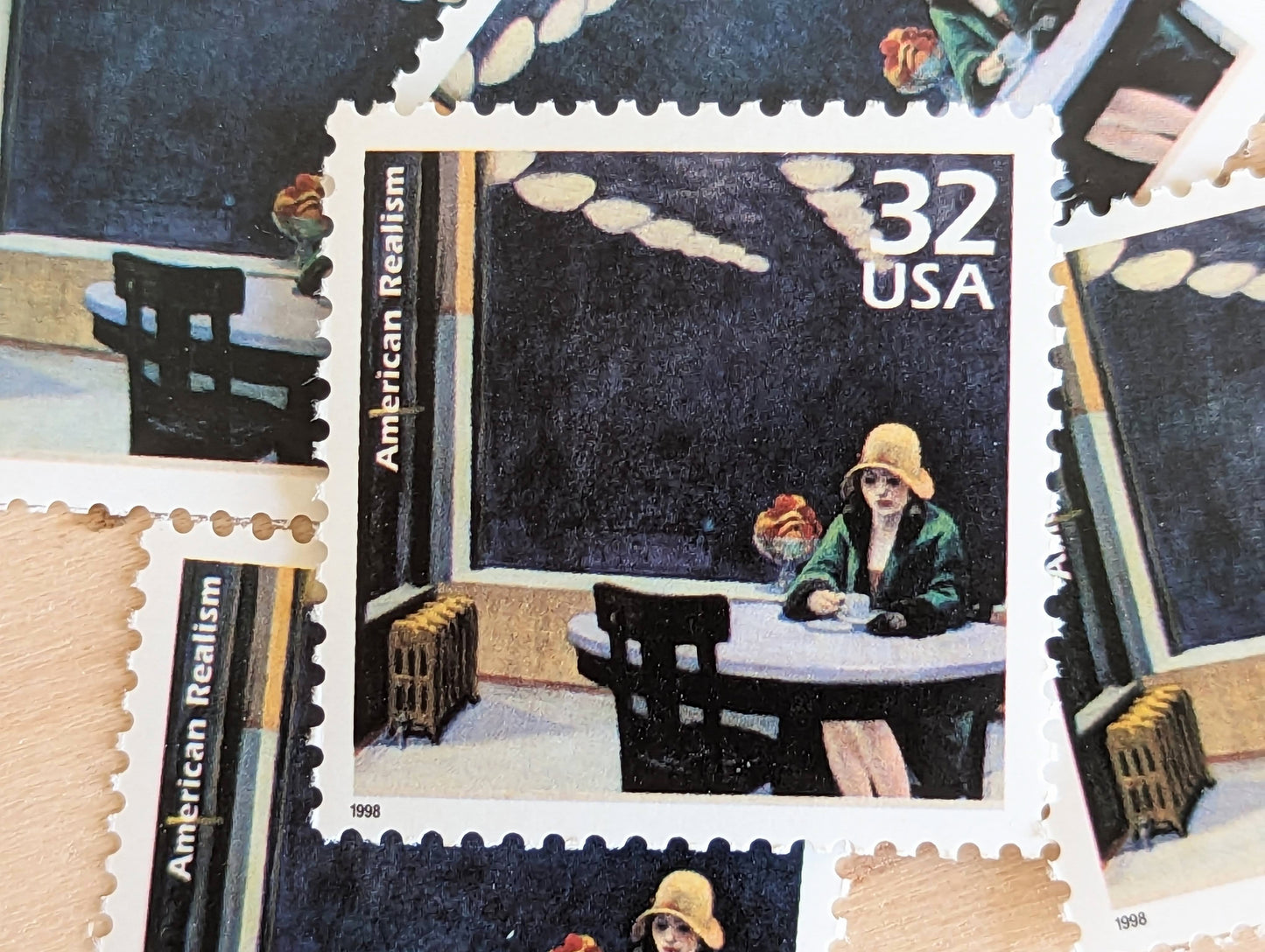 5 American Realist, Edward Hopper 32 Cent Stamps, 1998, 1920s Celebrate The Century, Unused Postage Stamps