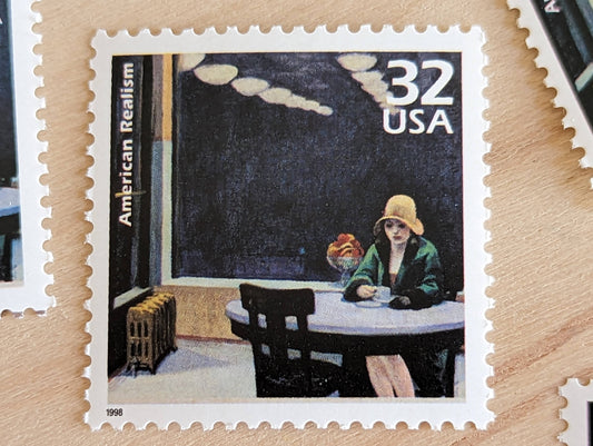 5 American Realist, Edward Hopper 32 Cent Stamps, 1998, 1920s Celebrate The Century, Unused Postage Stamps