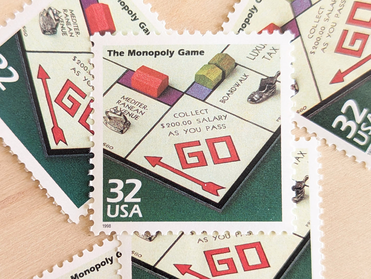 5 Monopoly Game, 32 Cent, 1998, 1930s Celebrate The Century, Unused Postage Stamps