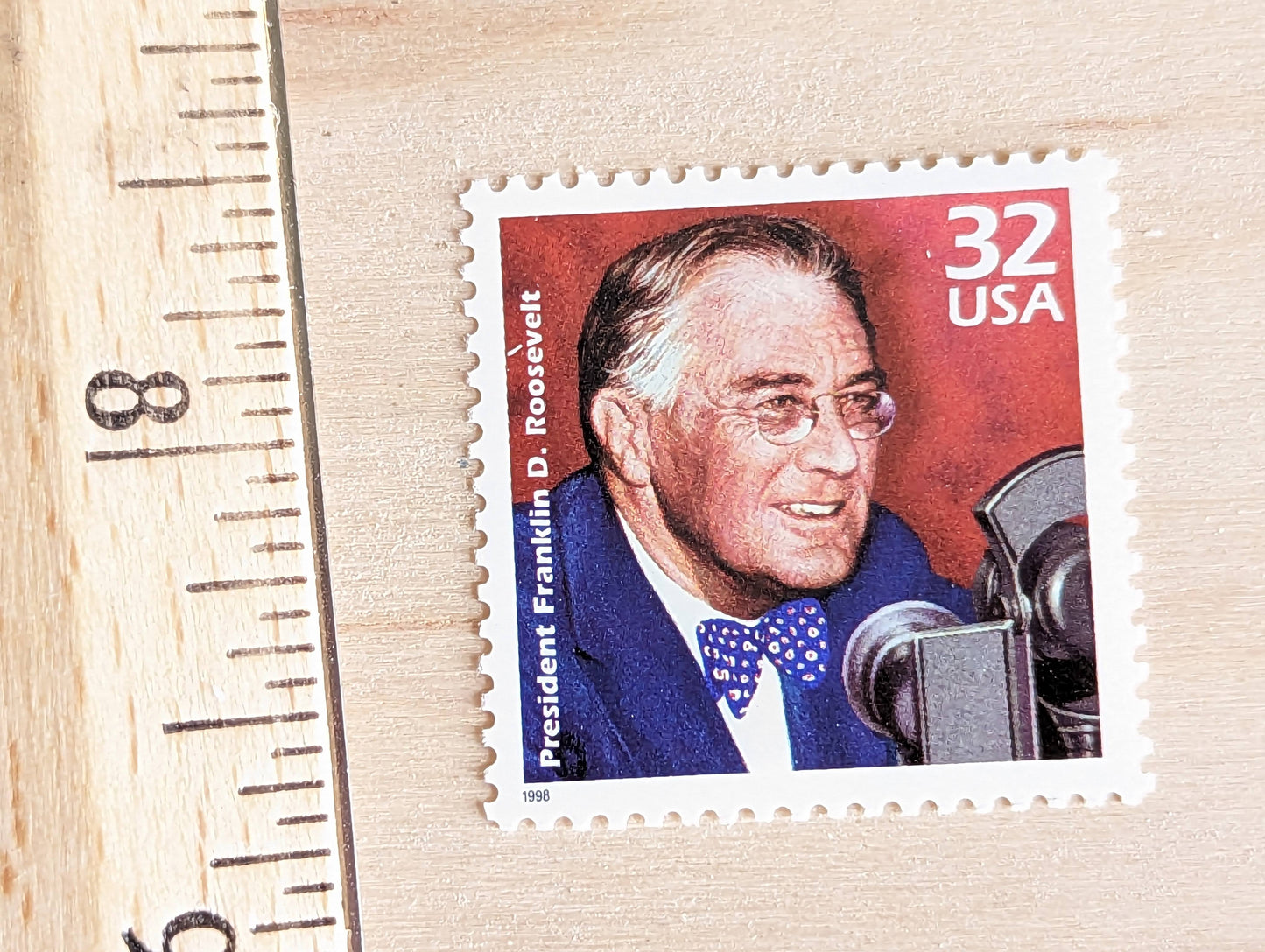 5 President Franklin D Roosevelt stamps, 32 Cent, 1998, 1930s Celebrate The Century, Unused Postage Stamps